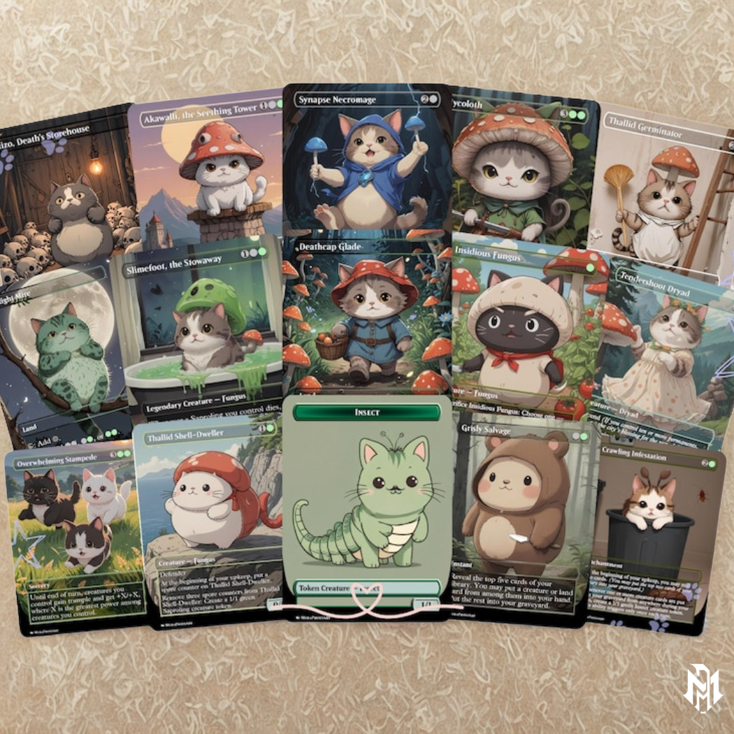 Mycotyrant Self Mill Proxy Commander Deck, 100 Cards + 6 Free Tokens | Cute Custom Full Art | MuraProxyArt