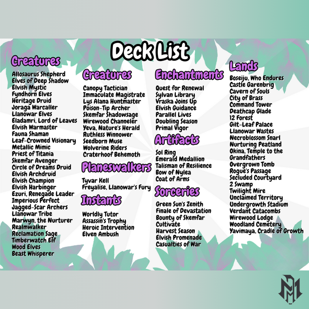 Lathril Elves MTG Proxy Commander Deck