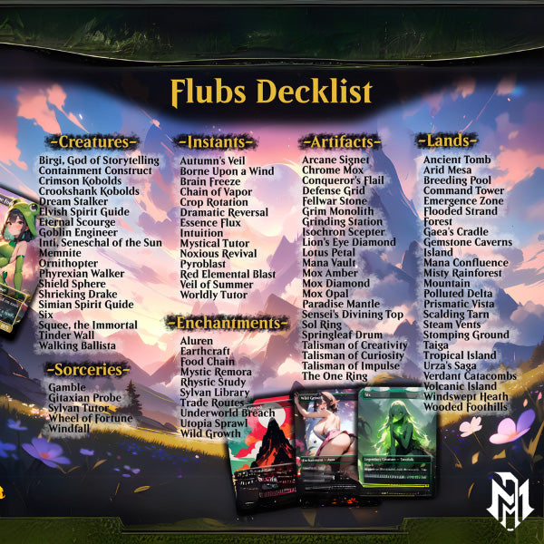 Flubs Commander Deck Flubs, the Fool CEDH Custom MTG Cards, Proxy Cards, Complete EDH Deck, Premium Quality