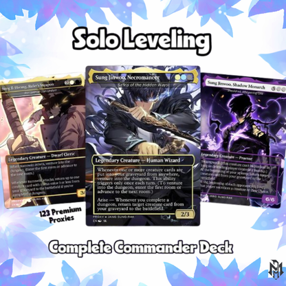 Solo Leveling Proxy EDH | Jinwoo Sung Commander | Anime-Inspired Custom MTG Cards