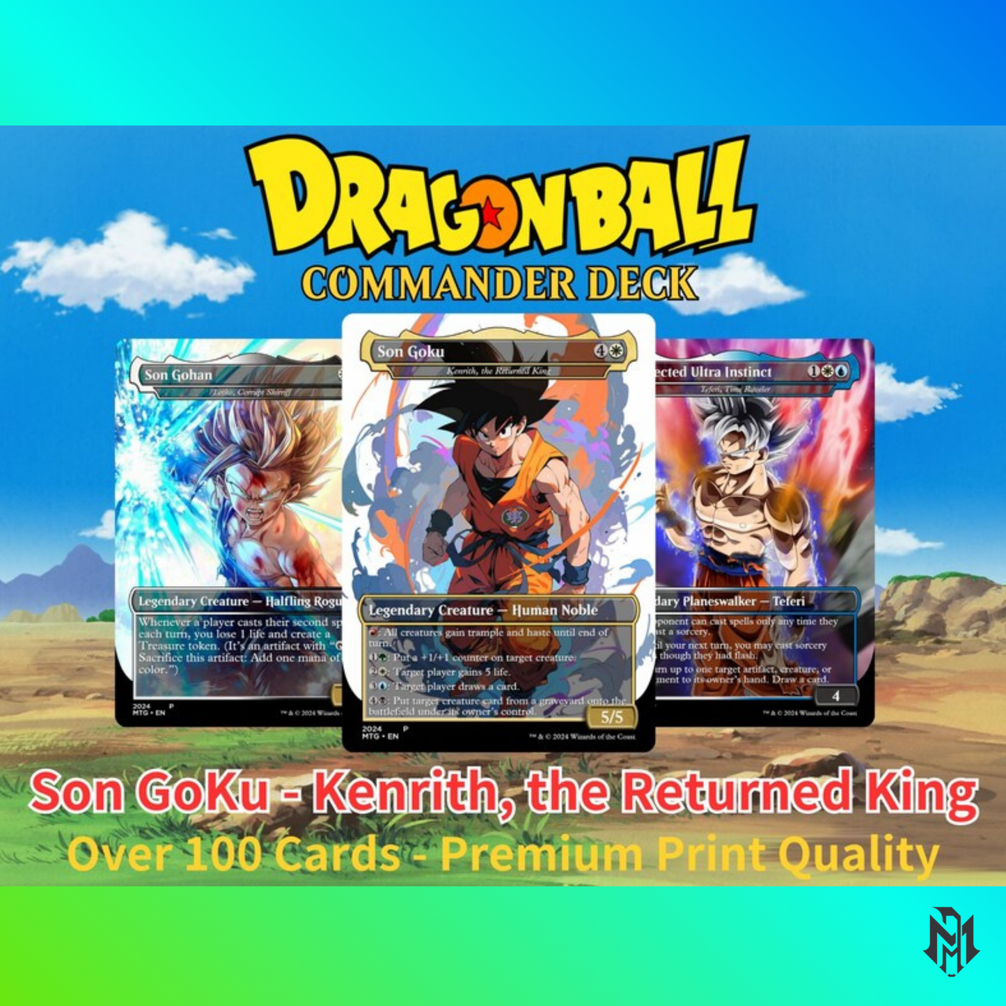 Dra.gon Ball Commander Deck • Dragon Ball Proxy Deck • M.t.g Commander Deck • Custom M.T.G card • Magic Proxies • Son Goku • M.t.g Deck Box