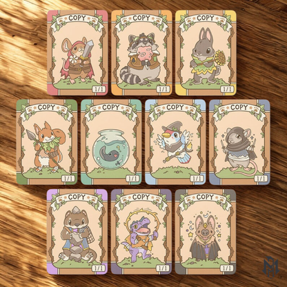 Set of 10 Bloomburrow 1/1 Copy Tokens // Illustrated Cards for Magic the Gathering