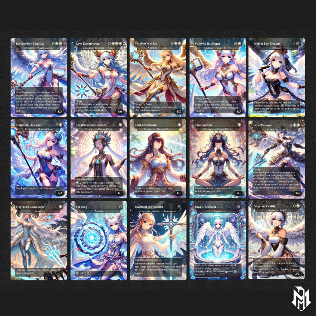 Angel Anime Complete Deck, Giada Anime Angel Complete Deck, 8 Bonus Cards – Giada Angel Tribal Custom Deck