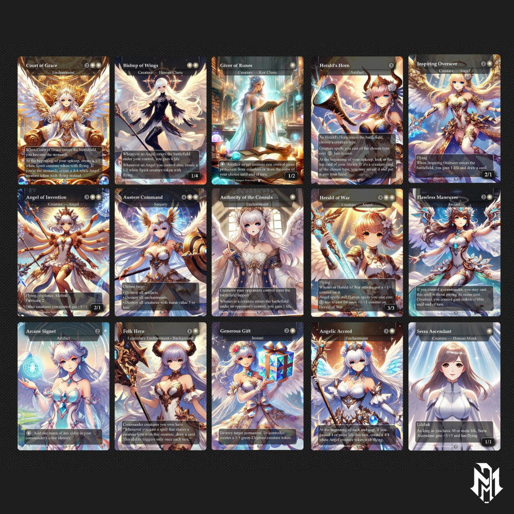 Angel Anime Complete Deck, Giada Anime Angel Complete Deck, 8 Bonus Cards – Giada Angel Tribal Custom Deck