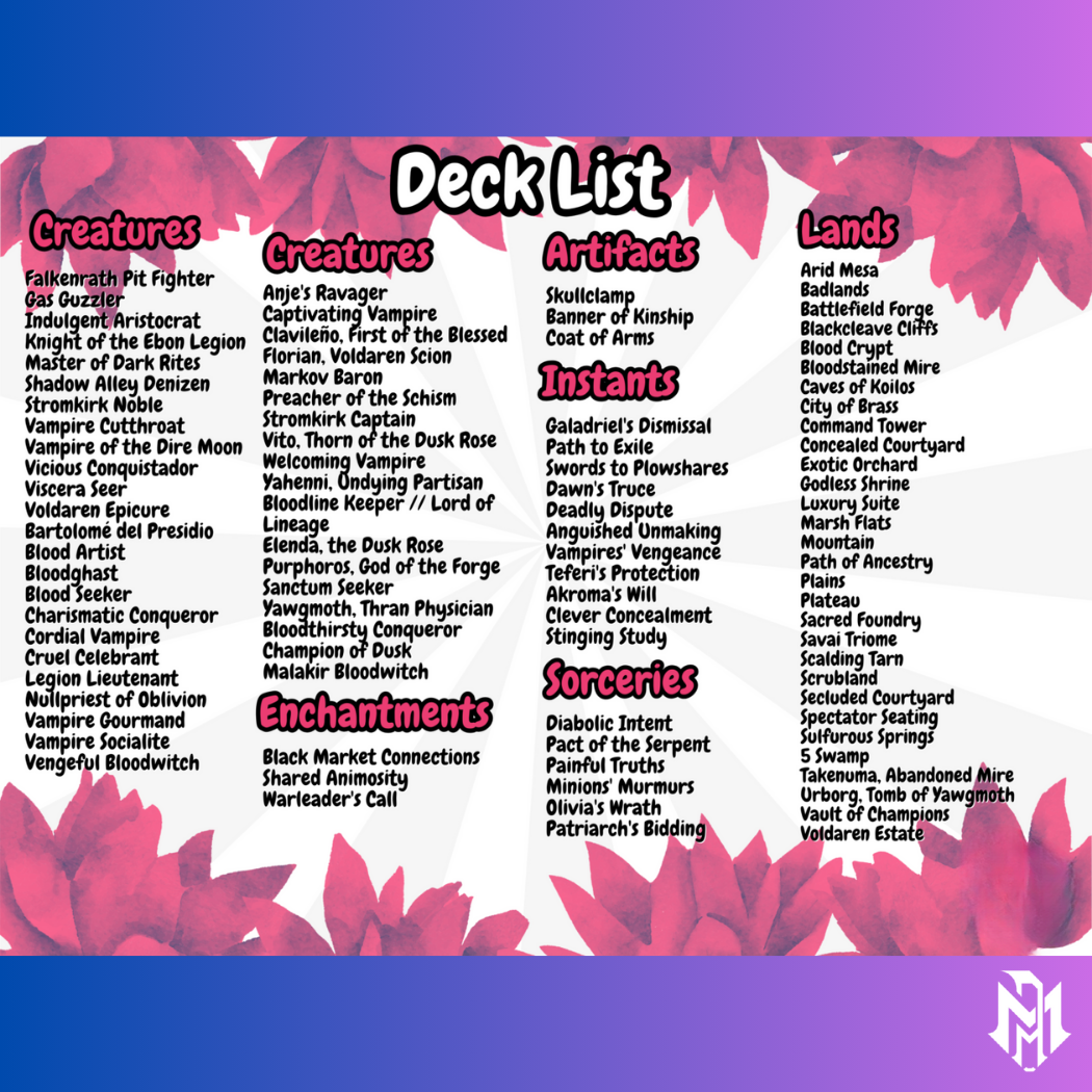 Edgar Markov Vampires MTG Proxy Commander Deck