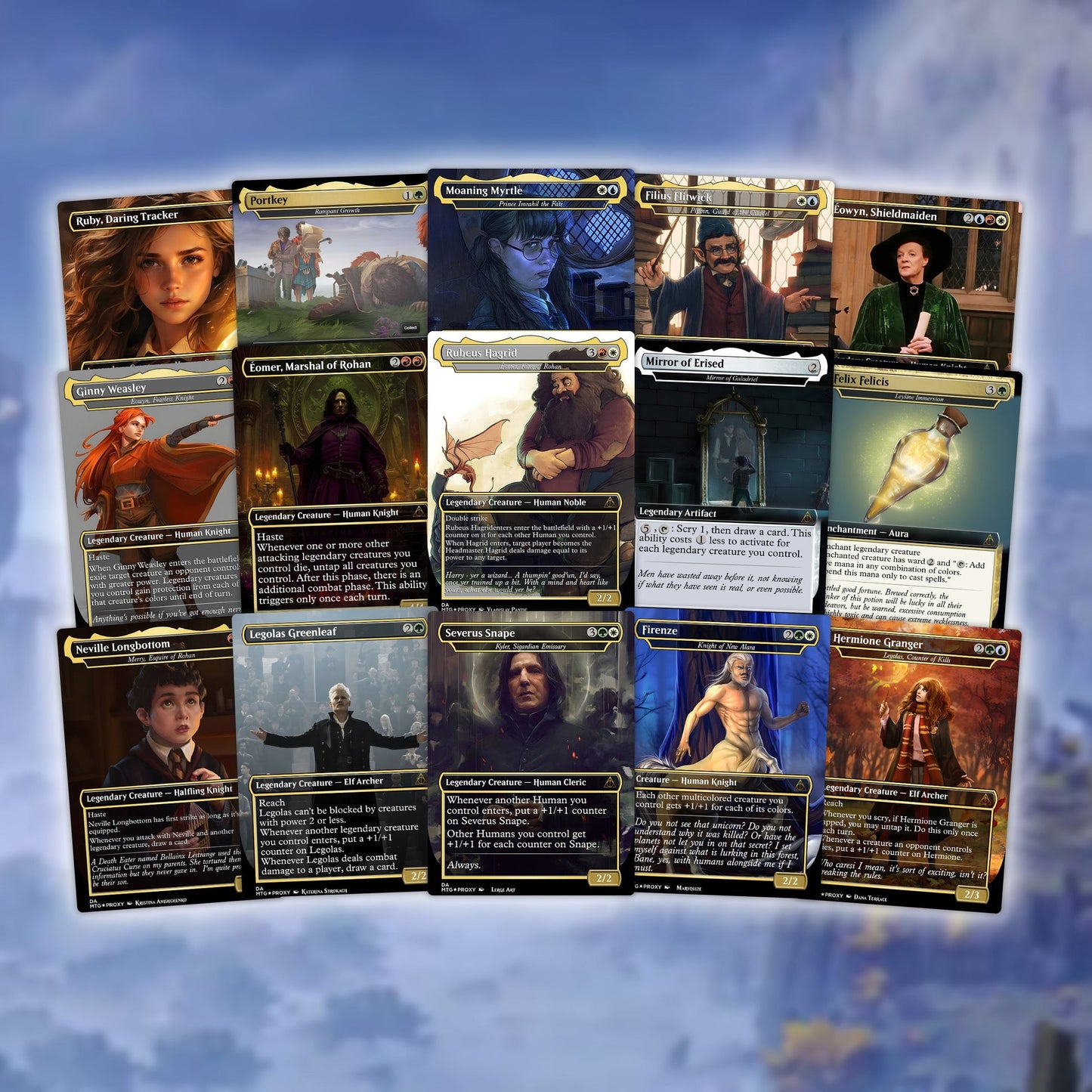 Harry Potter Dumbledore's Army MTG Commander Deck - Complete Custom EDH Deck Magic Proxy Cards Proxies Complete