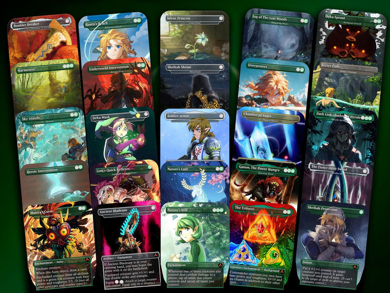 Ultimate Zelda MTG Commander Link & Triforce EDH Proxy Deck