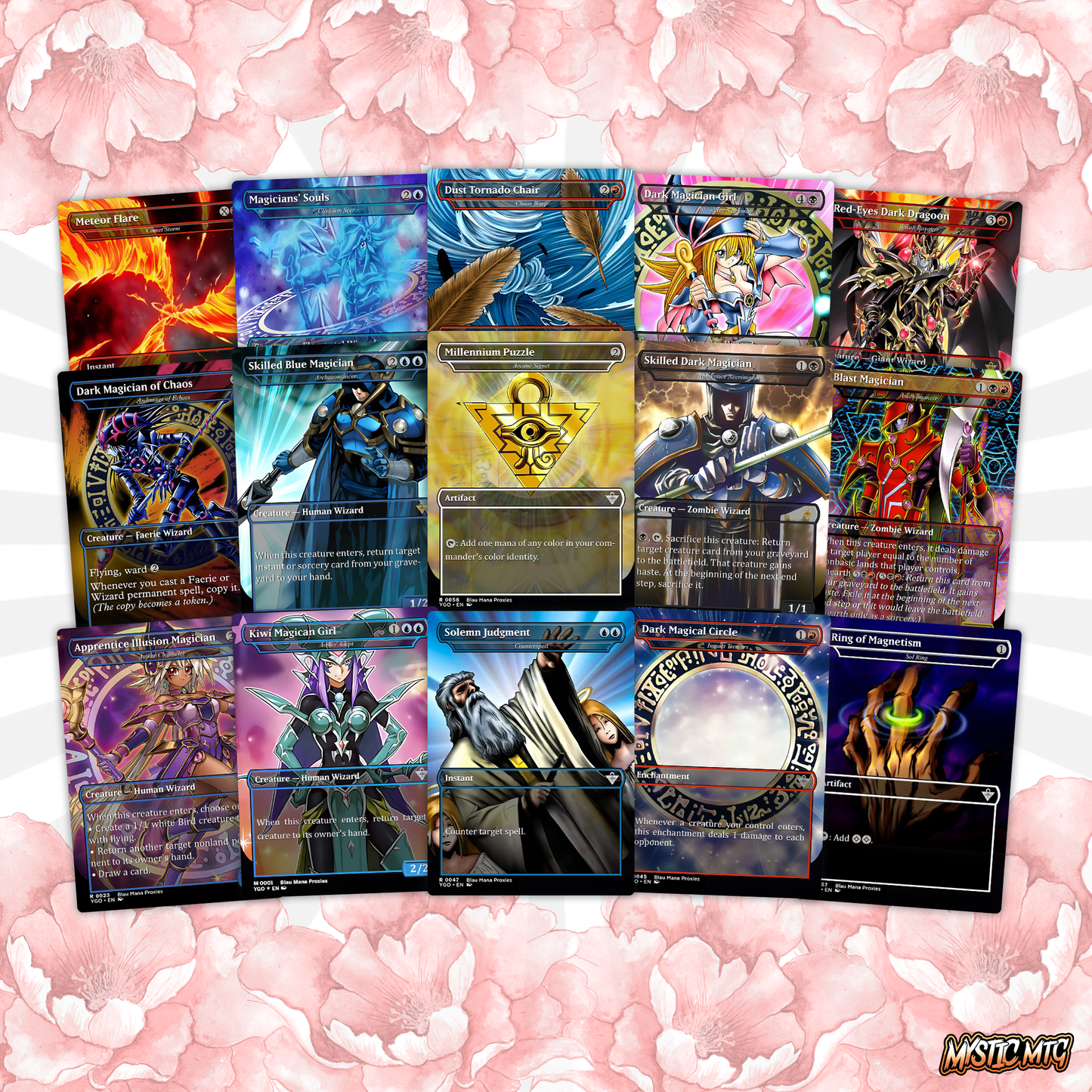 Yu-Gi-Oh MTG EDH Commander Proxy Deck - Dark Magic! - Wizards - 100 Cards, 8 Tokens - Magic - Gathering - Yugioh - Proxies - Orica