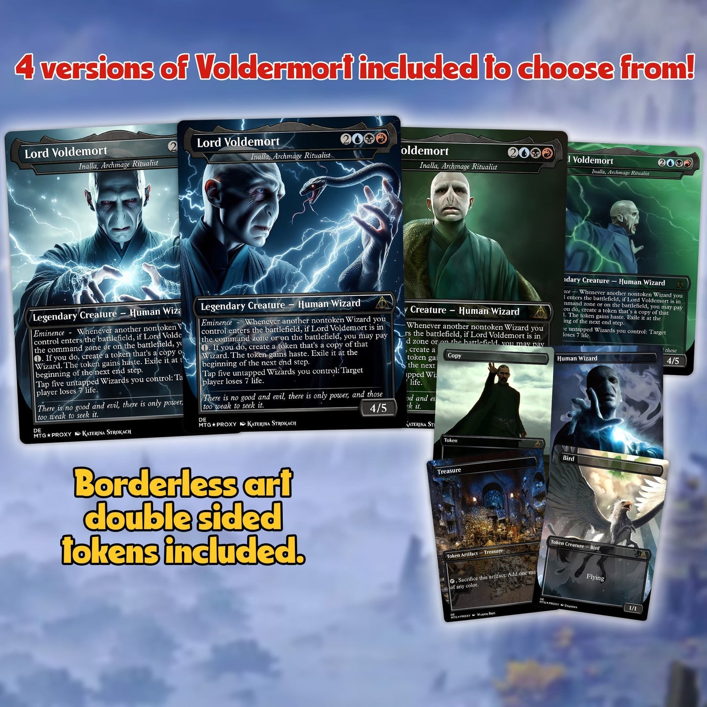 Voldemort’s Legion – Custom Commander EDH Deck – 99.95+ Cards | Magic-Inspired Proxy