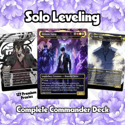 Solo Leveling Commander | Jinwoo Sung MTG Proxy EDH | Custom Anime-Inspired MTG