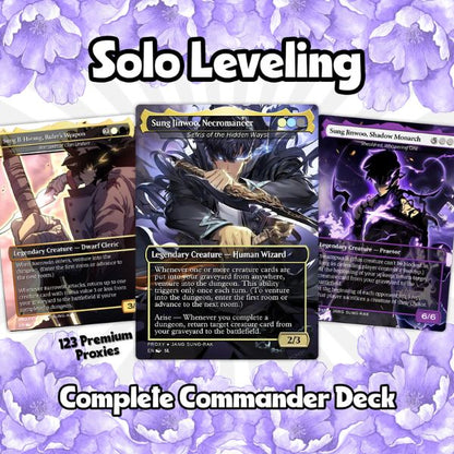 Solo Leveling Proxy EDH | Jinwoo Sung Commander | Anime-Inspired Custom MTG Cards