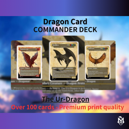 How to Train Your Dragon Commander Deck • Fly High with Toothless as Your Commander! • Custom MTG Card • Premium Proxy Card • Gift for Him