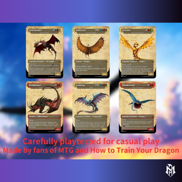 How to Train Your Dragon Commander Deck • Fly High with Toothless as Your Commander! • Custom MTG Card • Premium Proxy Card • Gift for Him