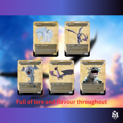 How to Train Your Dragon Commander Deck • Fly High with Toothless as Your Commander! • Custom MTG Card • Premium Proxy Card • Gift for Him