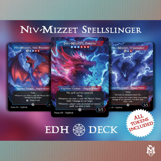 Niv-Mizzet Spellslinger - Commander EDH Deck - With Tokens - MTG Full Proxy Deck, Altered Cards cEDH