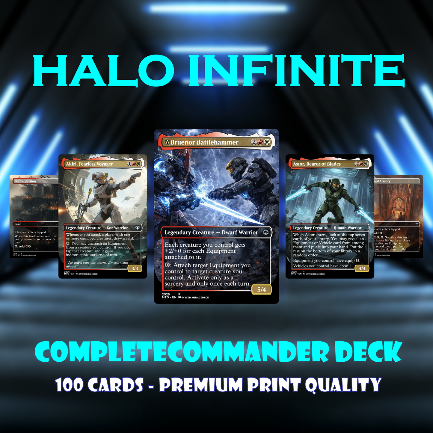 Halo Infinite Commander Deck • Halo Infinite themed MTG Proxy Deck • Halo Armor • MTG Deck Box • Proxy Custom Card • MTG Proxy Cards • EDH Deck