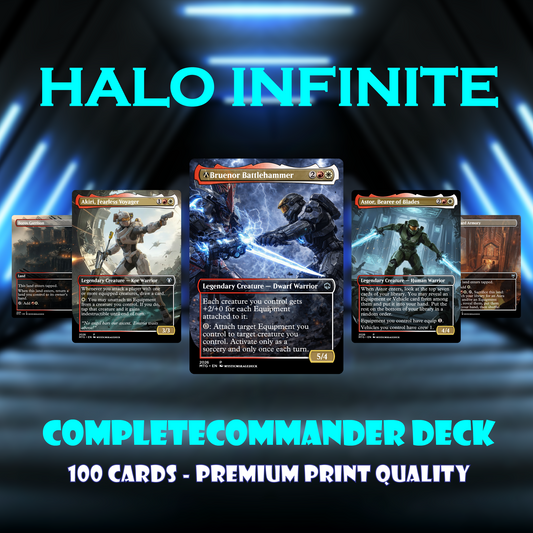 Halo Infinite Commander Deck • Halo Infinite themed MTG Proxy Deck • Halo Armor • MTG Deck Box • Proxy Custom Card • MTG Proxy Cards • EDH Deck