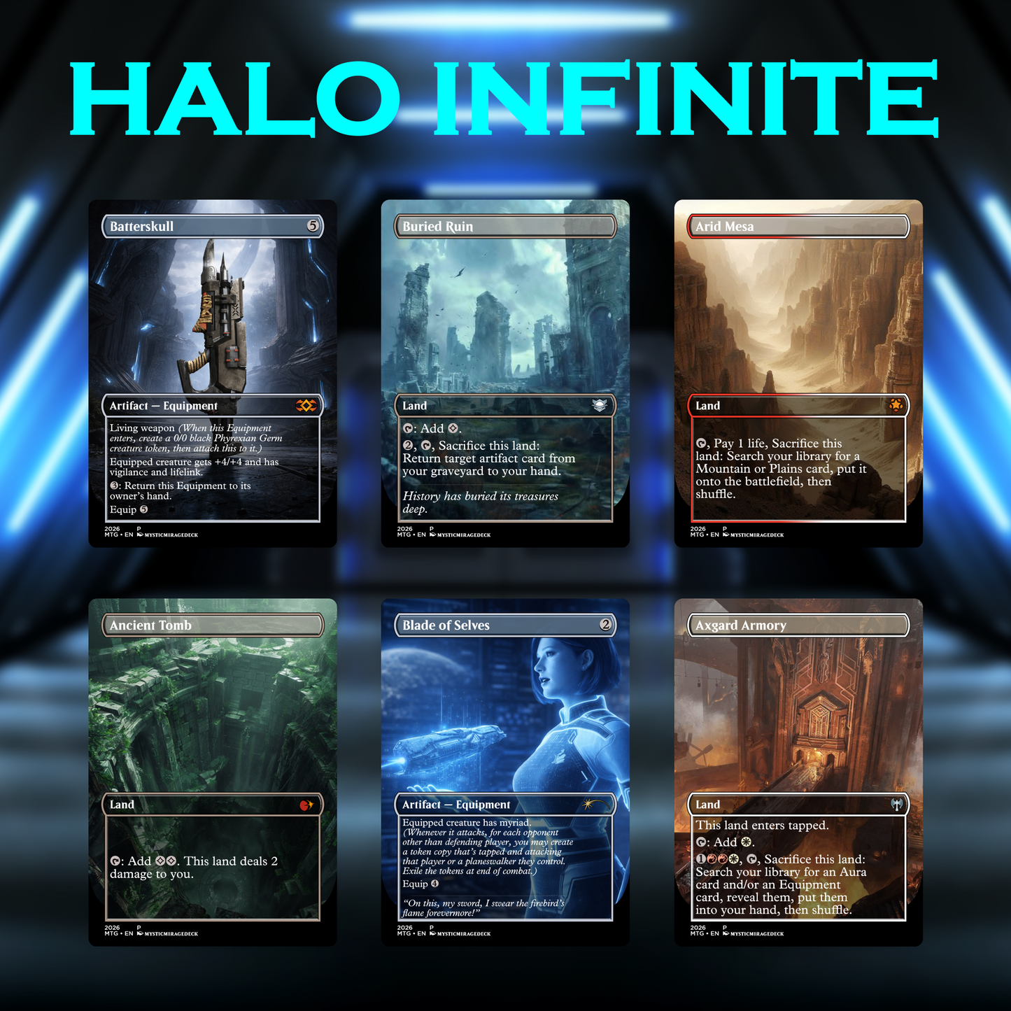 Halo Infinite Commander Deck • Halo Infinite themed MTG Proxy Deck • Halo Armor • MTG Deck Box • Proxy Custom Card • MTG Proxy Cards • EDH Deck