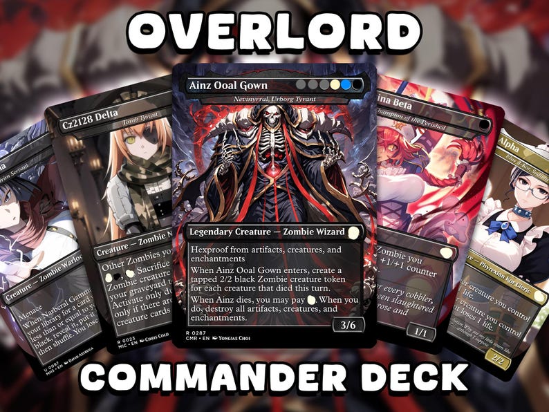 Overlord Zombie Tribal Commander | Anime-Inspired Custom Proxy EDH | 100+ Cards