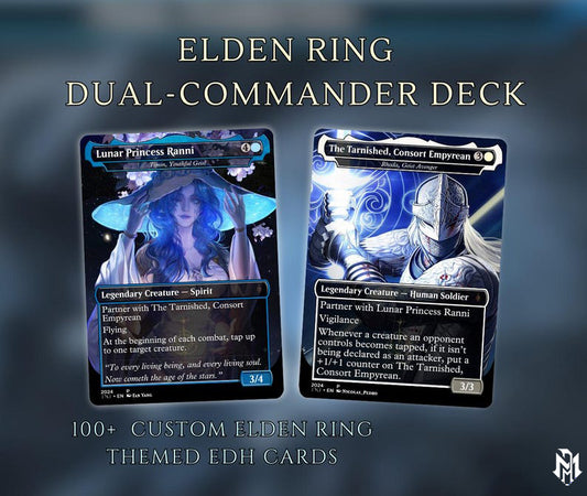 Elden Ring Commander  | Dual-Commander Azorius Control Voltron | 100+ Custom Proxy Cards | Mystic MTG