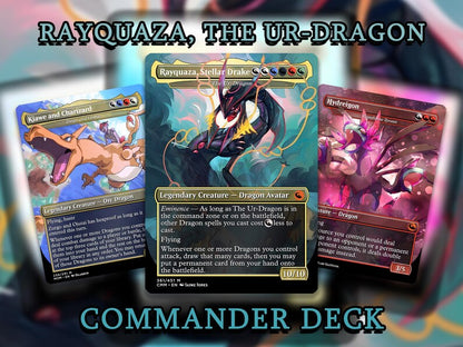 The Ur-Dragon EDH Proxy Deck - Pokémon Art, Tarkir Dragonstorm, Dragon Tribal Commander