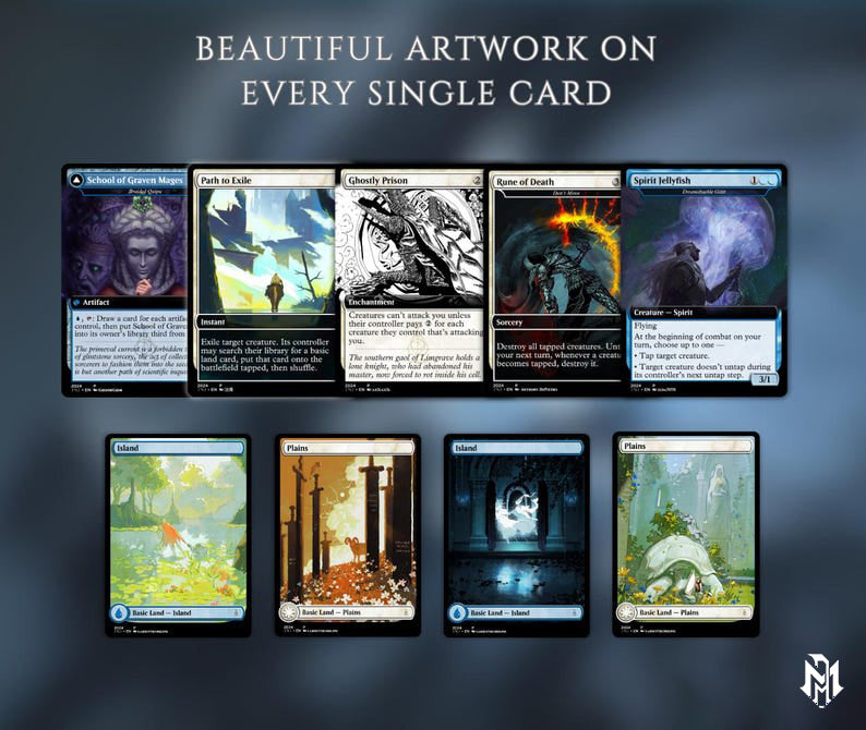 Elden Ring Commander  | Dual-Commander Azorius Control Voltron | 100+ Custom Proxy Cards | Mystic MTG