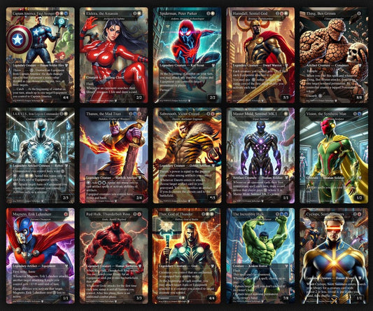 Marvel vs Mortal Kombat, Duel Decks, 2 EDH Decks, Kenrith the Returned King vs Captain America EDH Deck, 216 Total Proxy Cards