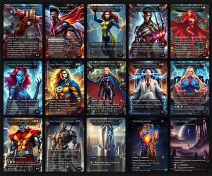 Marvel vs Mortal Kombat, Duel Decks, 2 EDH Decks, Kenrith the Returned King vs Captain America EDH Deck, 216 Total Proxy Cards