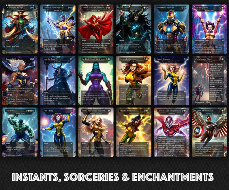 Marvel vs Mortal Kombat, Duel Decks, 2 EDH Decks, Kenrith the Returned King vs Captain America EDH Deck, 216 Total Proxy Cards