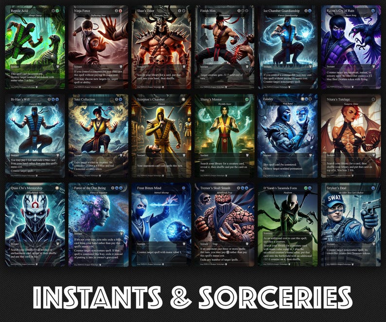 Marvel vs Mortal Kombat, Duel Decks, 2 EDH Decks, Kenrith the Returned King vs Captain America EDH Deck, 216 Total Proxy Cards