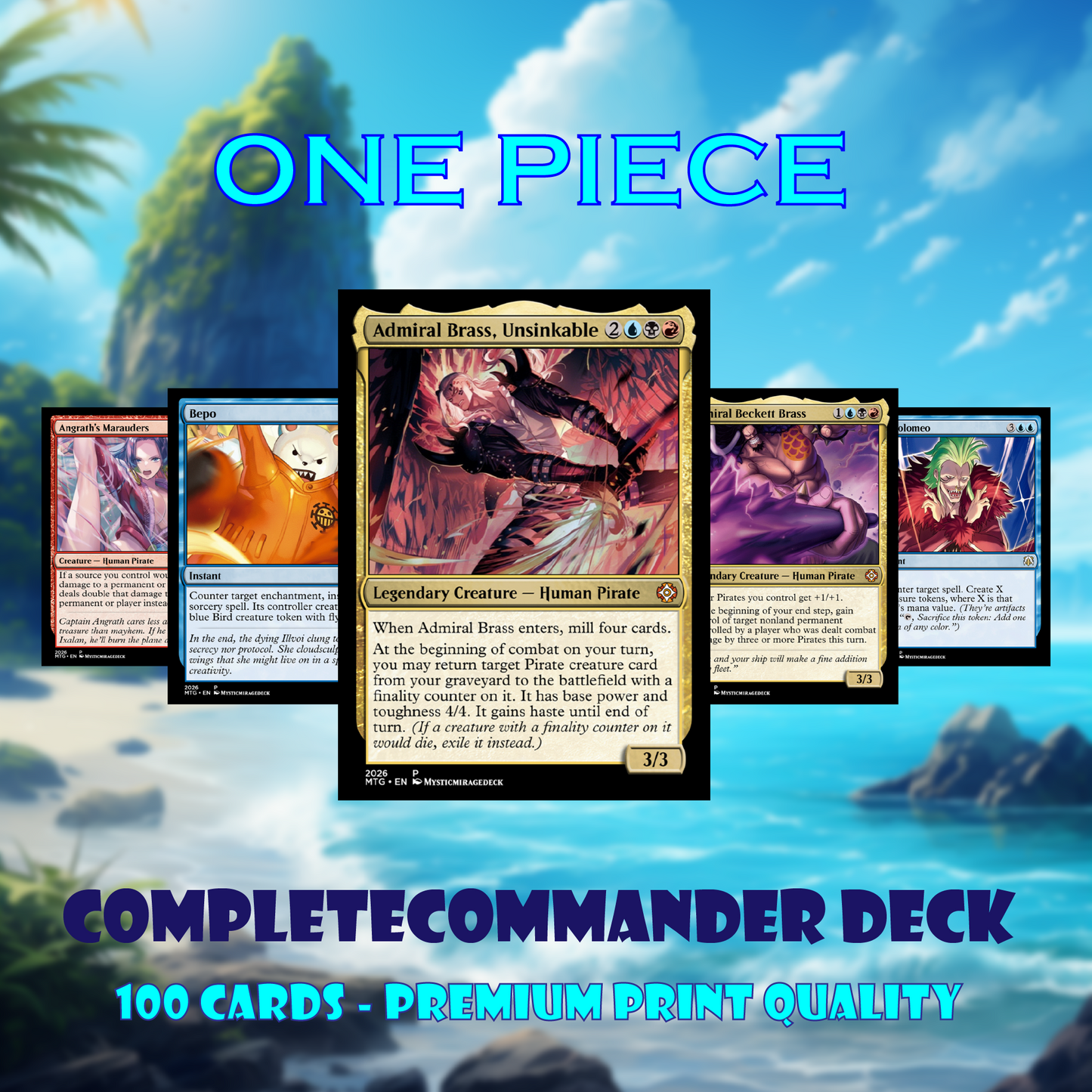 King of Pirates Proxy Deck 100 Cards + Tokens | Full Commander EDH Deck