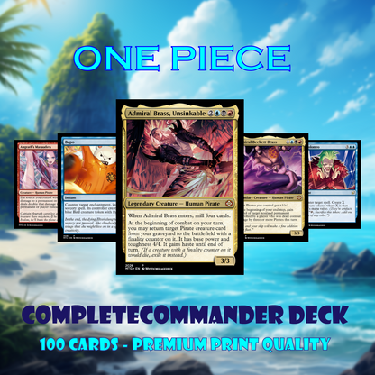 King of Pirates Proxy Deck 100 Cards + Tokens | Full Commander EDH Deck