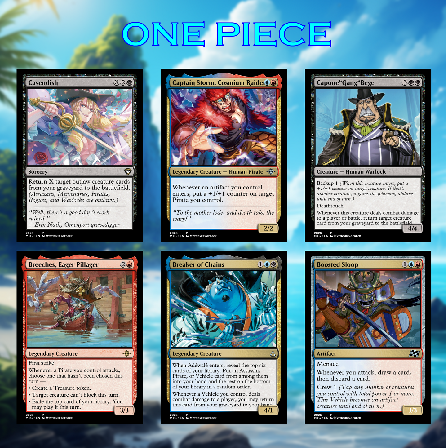 King of Pirates Proxy Deck 100 Cards + Tokens | Full Commander EDH Deck